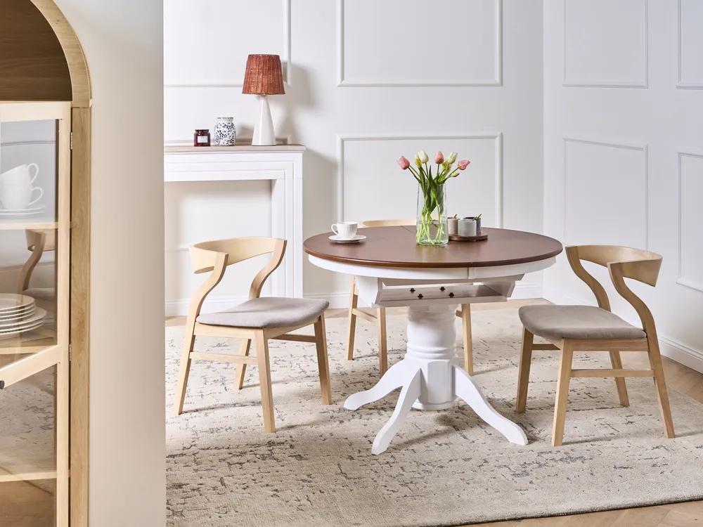 Ausziehbarer Esstisch AKRON Braune Esche 106/150 cm 106 cm Holz_996818