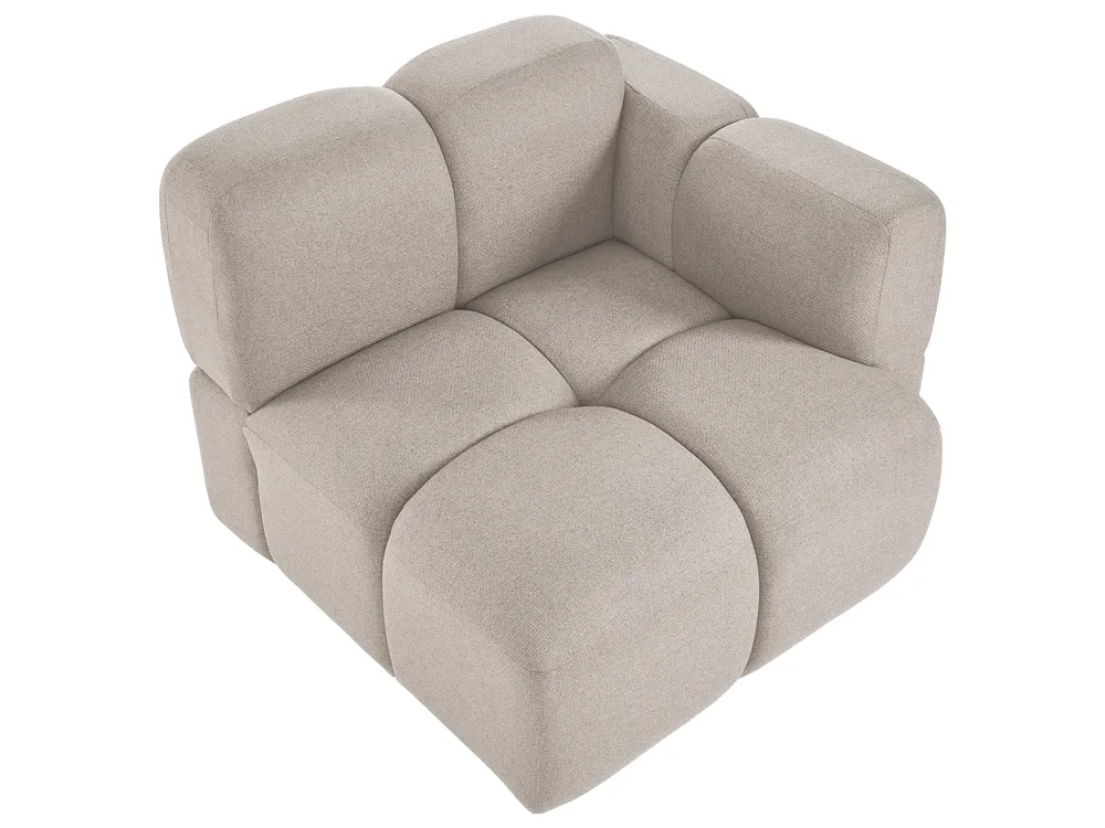 Modular Sofa 3 Seater MAKSABERG Fabric Beige_1135167