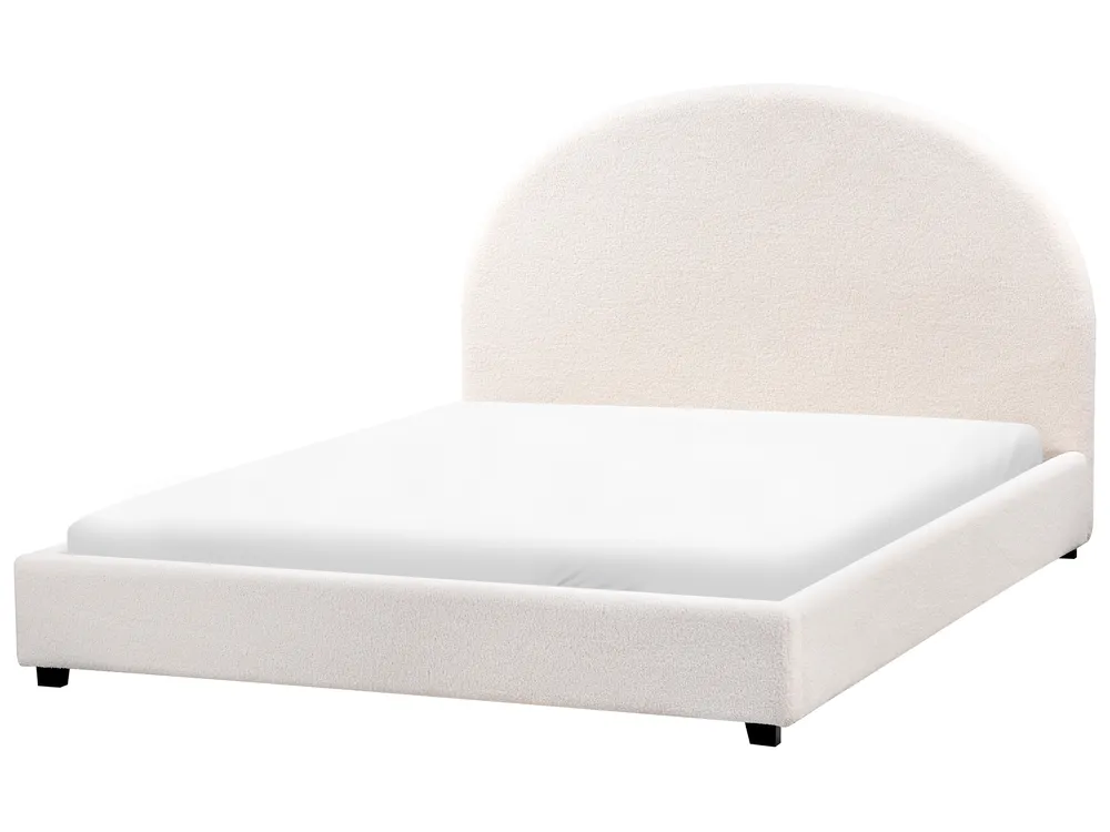 Wasserbett Bouclé VAUCLUSE 140 x 200 cm Cremeweiß_977142