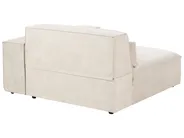 Modul Ecksofa 4-Sitzer HELLNAR mit Ottomane Samtstoff Hellbeige rechtsseitig_911175
