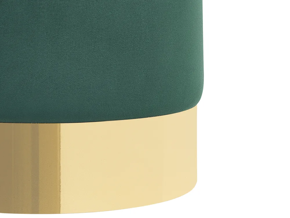 Pouf SOPHIA Samtstoff Dunkelgrün_840588