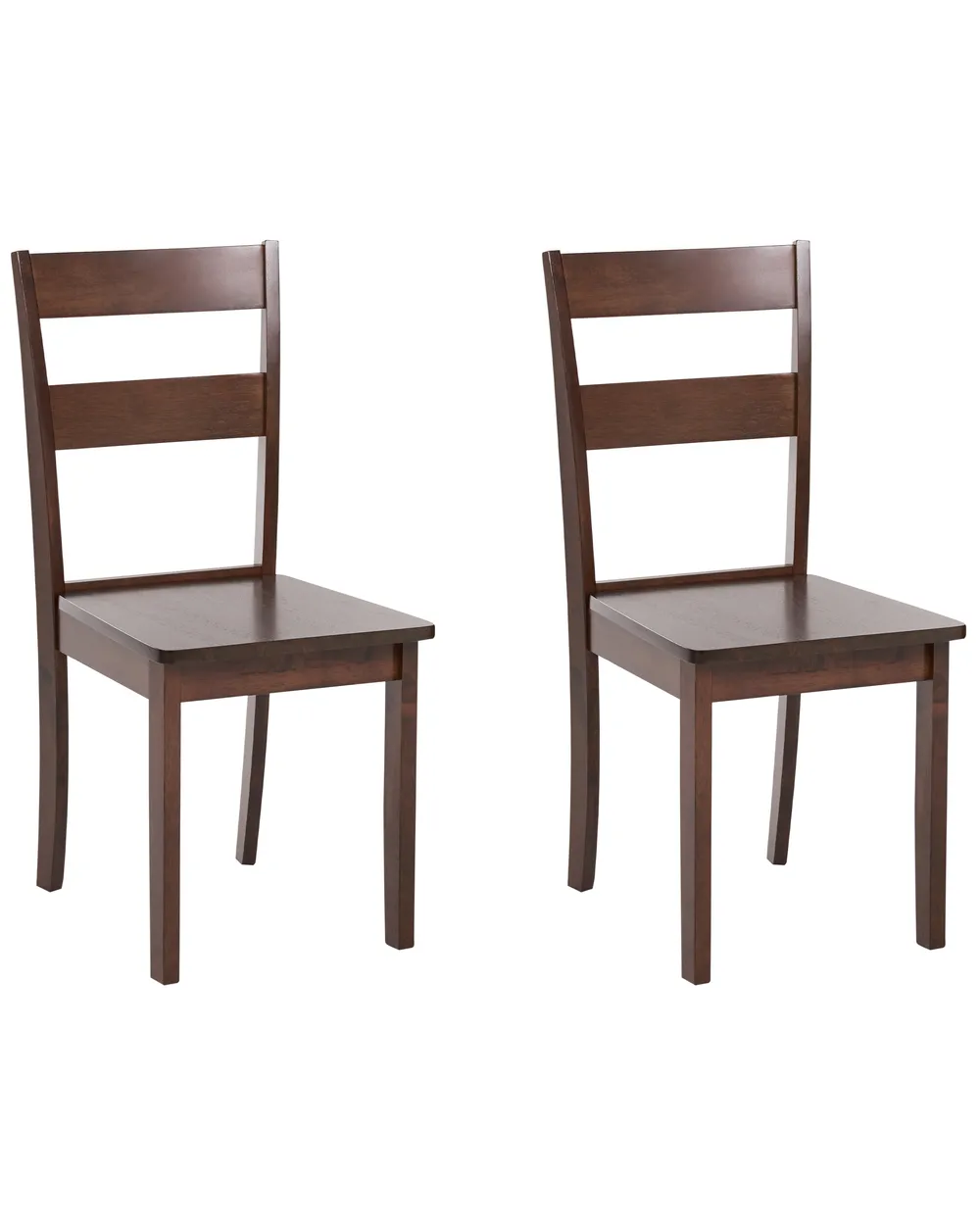 Esszimmerstuhl 2er Set GEORGIA Holz Dunkelbraun