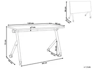 Zusammenklappbarer Schreibtisch BENDI 120 cm 60 cm Braun_1030682