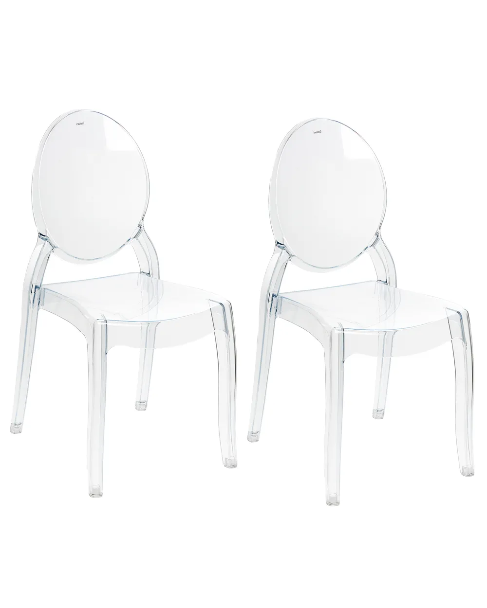 Esszimmerstuhl 2er Set RULISON Transparent