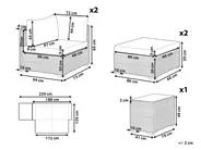 Lounge Set mit Tisch 2-Sitzer NOTO modular Polyrattan Hellbraun_794174