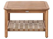 Garden Coffee Table with Shelf MILZANO 70 cm 70 cm Acacia Wood Brown_1180051