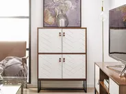 Schrank NUEVA Dunkelbraun / Weiß_787383