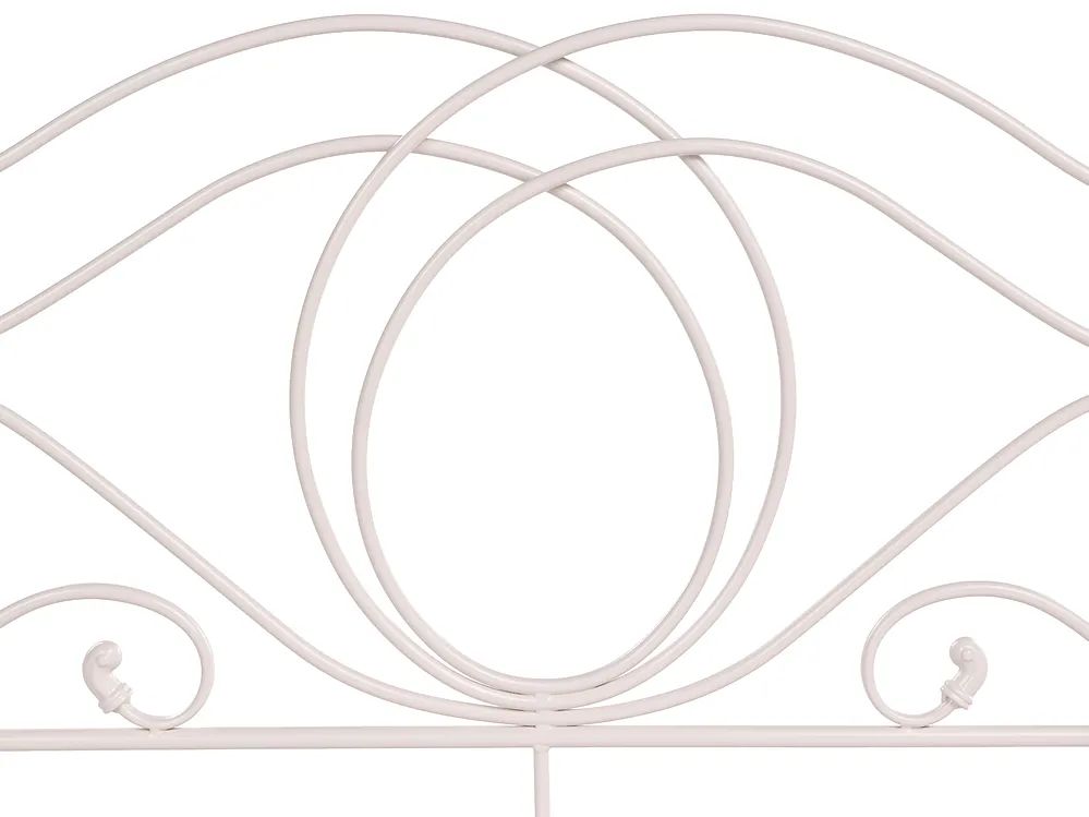 Bett mit Lattenrost Metall LYRA 160 x 200 cm Hellbeige_1162032
