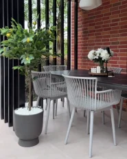 Gartenstuhl 4er Set PESARO Hellgrau_1082501