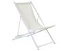 Klappbarer Liegestuhl LOCRI II Metall Hellbeige