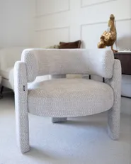 Sessel BUREA Chenillegewebe Hellbeige_1022109