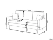 Sofa 3 Seater GAVLE Faux Leather Golden Brown_729859