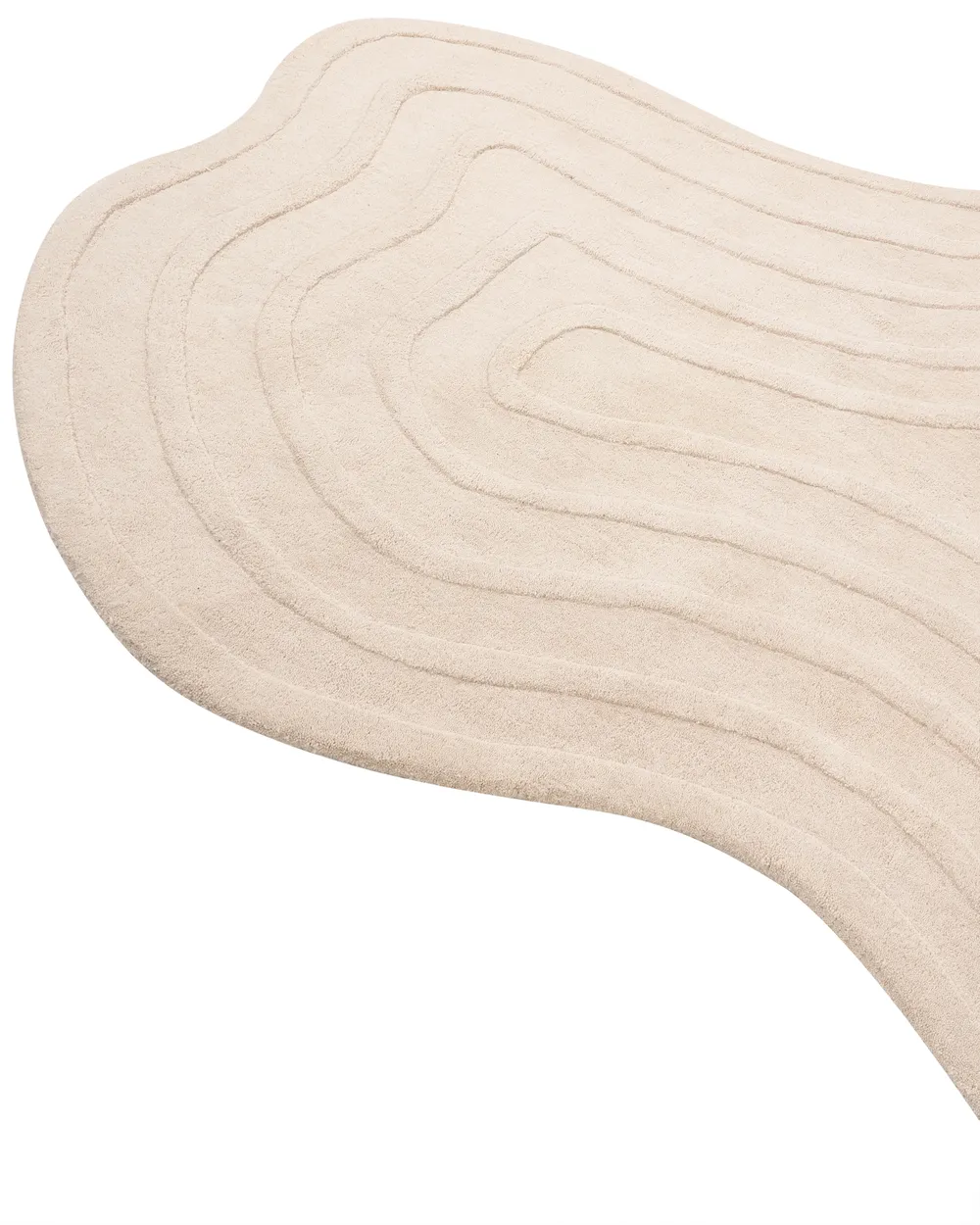 Teppich SATNA Beige 160 x 230 cm Wolle_1036965