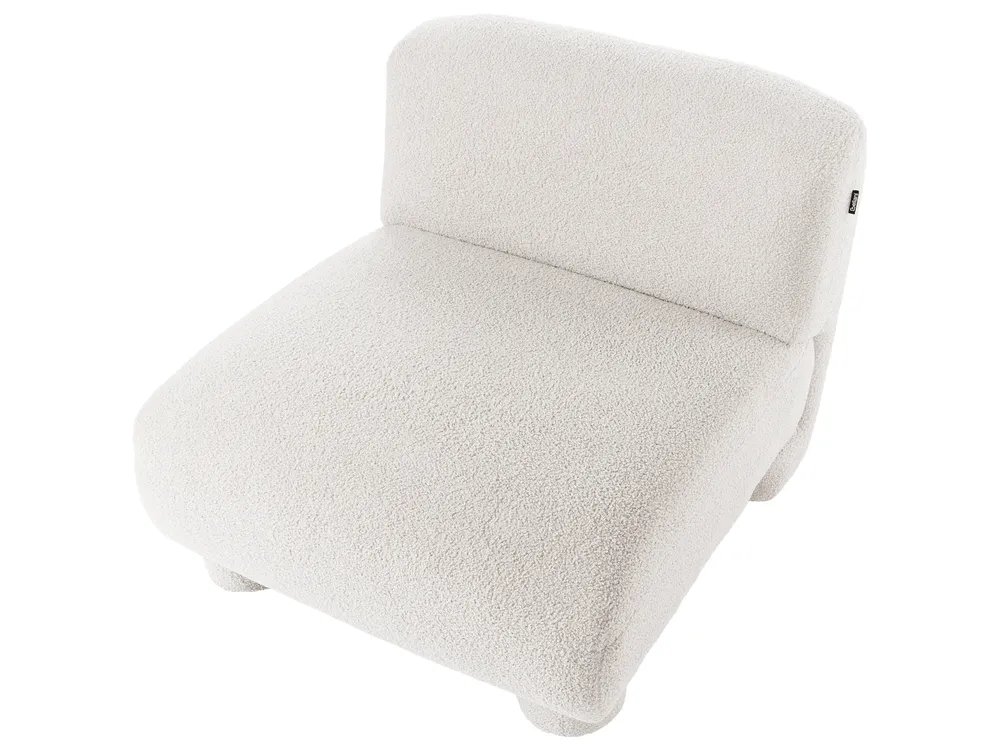Modulsofa Set 4-Sitzer MJALBI mit Ottomane Bouclé Cremeweiß_1075192