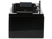Whirlwanne Eckmodell mit LED SAMANA 162 x 76 cm Schwarz_762993