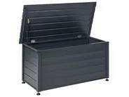 Aufbewahrungsbox CAMPALTO 123 cm 60 cm Metall Dunkelgrau_937951