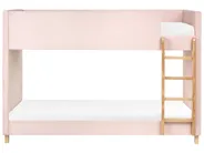 Hochbett Samtstoff CHOCQUES 90 x 200 cm Pastellrosa_1040615