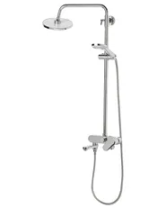 Duschsystem mit Mischbatterie und Regenbrause GURARA Silber_797926
