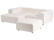 Modular Corner Sofa 2 Seater ARDAL with Ottoman Boucle Off-White Right Hand_908420