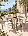 Set of 6 Garden Chairs GROSSETO Stainless Steel White
