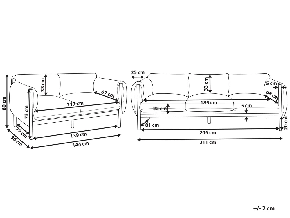 Gartensofa Set 5-Sitzer ESPERIA Metall Grau_868806