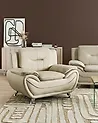 Sessel LEIRA Kunstleder Beige