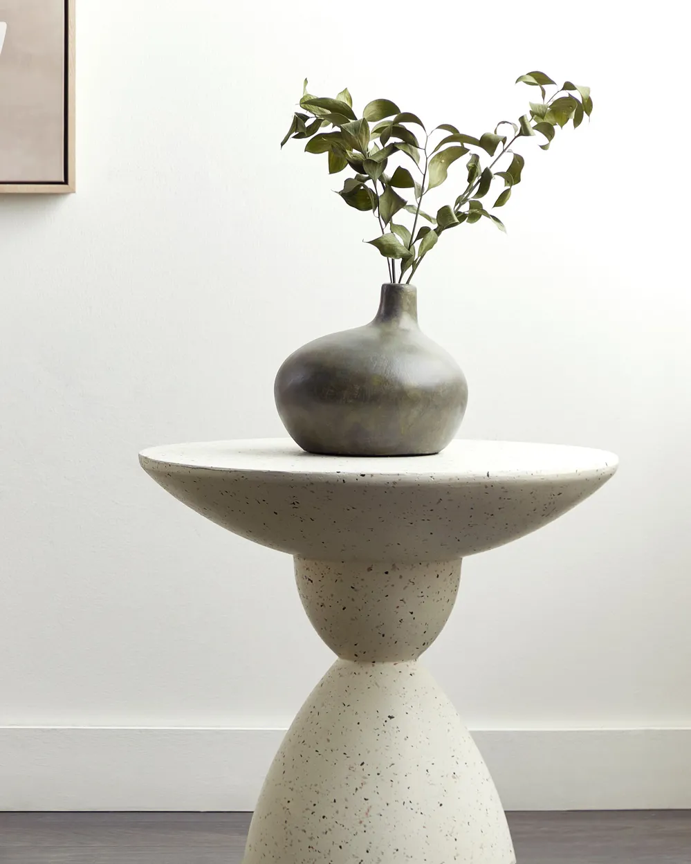 Decorative Vase KLANG 18 cm Ceramic Grey