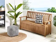 Gartenbank SOVANA 160 cm mit Stauraum Akazienholz Braun_846403
