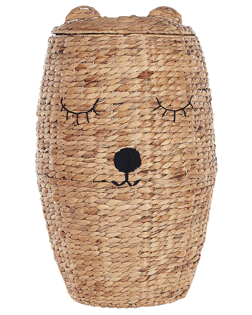 Kinder Aufbewahrungskorb Teddybär SAMBUR Geflecht Naturfarben