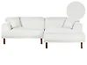 Corner Sofa HOLT Boucle White Left Hand