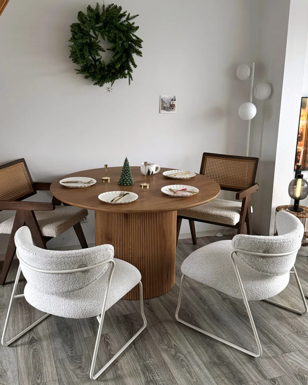 Sessel 2er Set KOLSVA Stoff Cremeweiß