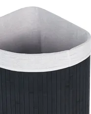 Wäschekorb MATARA Bambus Schwarz 57 L_848993