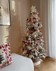Künstlicher Weihnachtsbaum mit Schnee LED TATLOW 210 cm Grün_915874