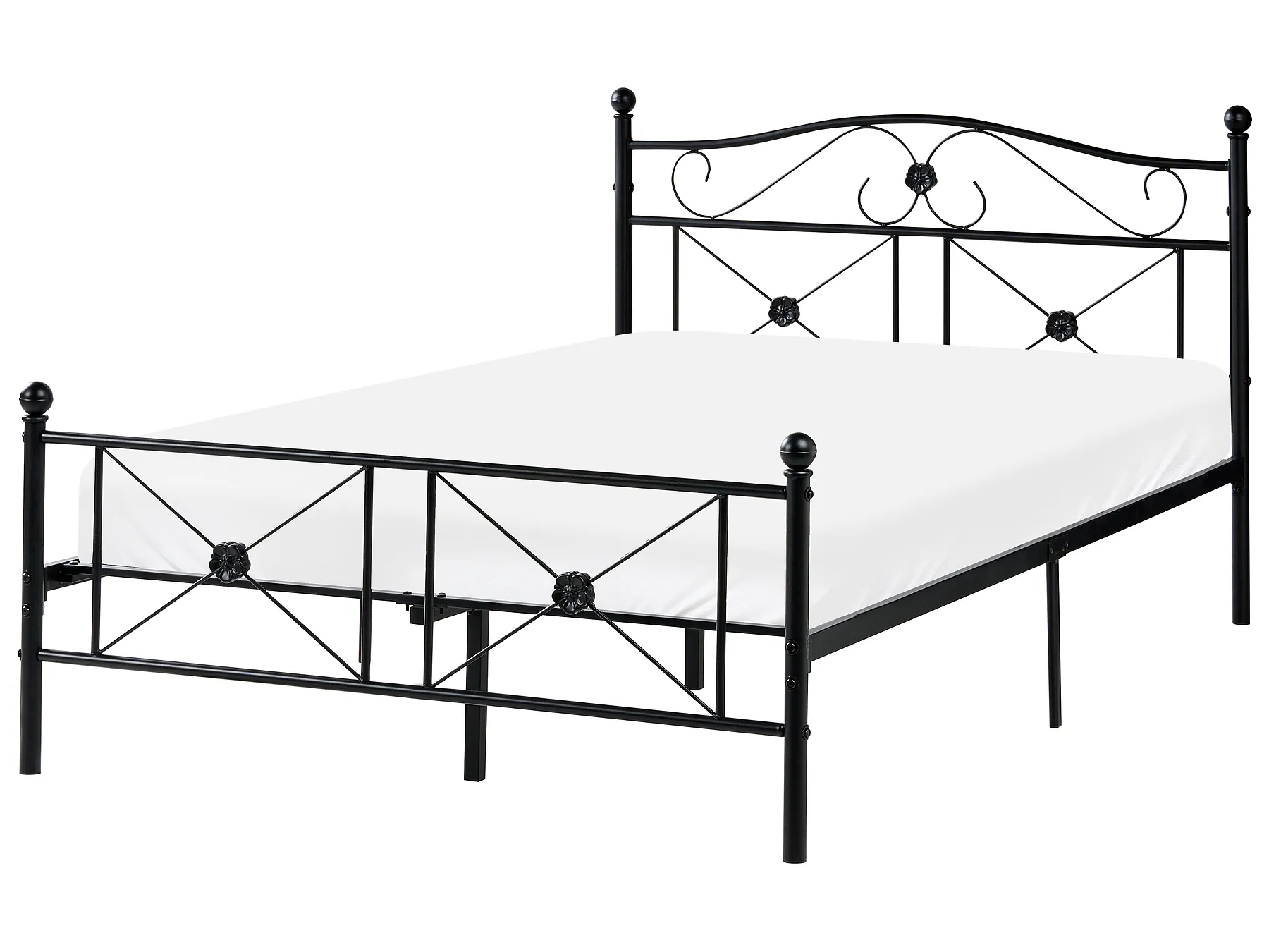 Bed Metal RODEZ 120 x 200 cm (EU Small Double) Black_1026508