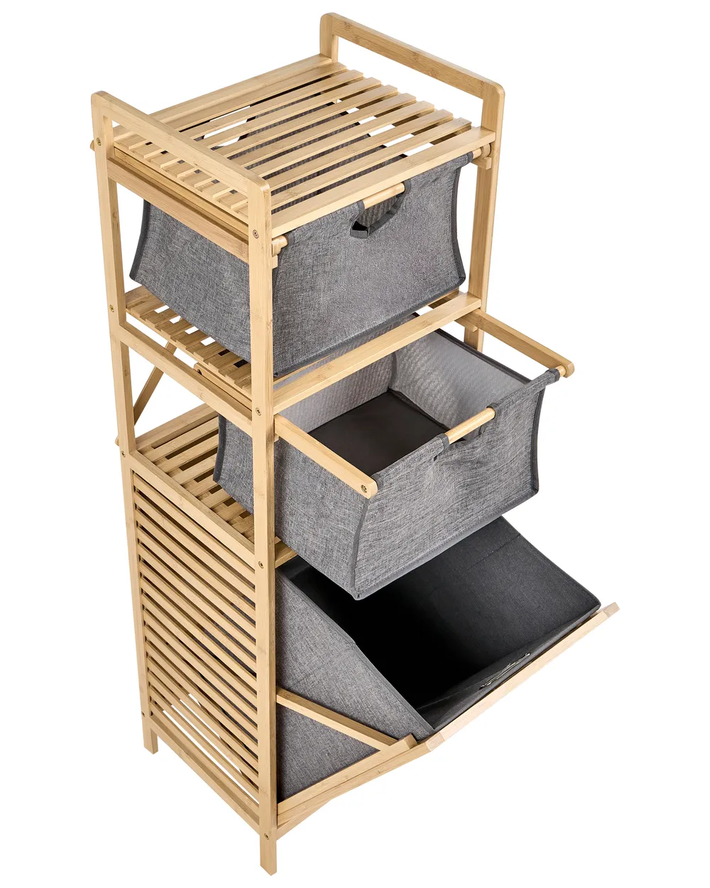 Tilt-Out Laundry Cabinet CUTERVO 40 cm Bamboo Light Brown_1135445