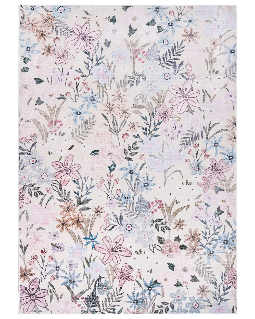 Teppich mehrfarbig Blumenmuster verschiedene Größen TILLO