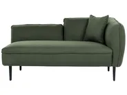 Rechtsseitige Chaiselongue CHEVANNES Bouclé Dunkelgrün_886465