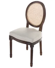 Set of 2 Chairs NIVLOC Wood Dark Brown/ Beige_1095728