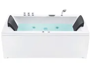Corner Hot Tub with LED VARADERO 1830 x 900 mm White Left Hand_850693