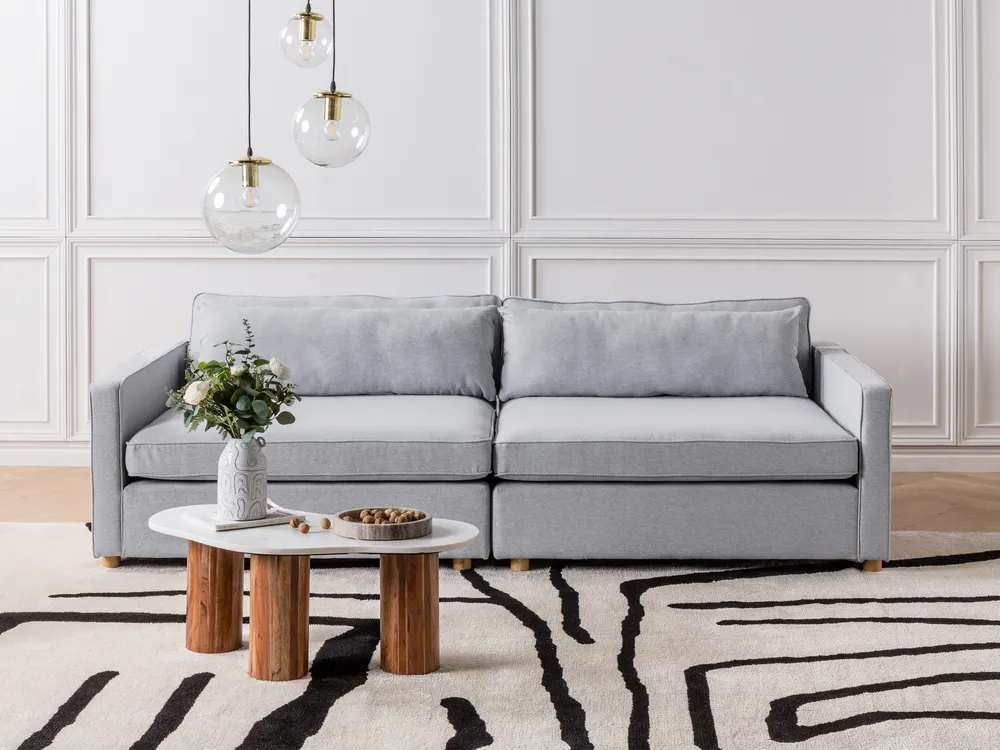 Sofa 3-Sitzer VINSTRA Stoff Grau