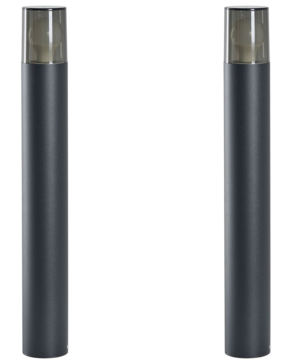 Set of 2 Outdoor Bollard Lamps ELRICK Black