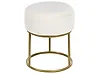 Hocker DELCO Samtstoff Cremeweiß