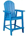 Garten-Barstuhl ADIRONDACK Kunststoff Blau