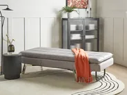 Chaiselongue LOIRET Samtstoff Hellgrau_962352