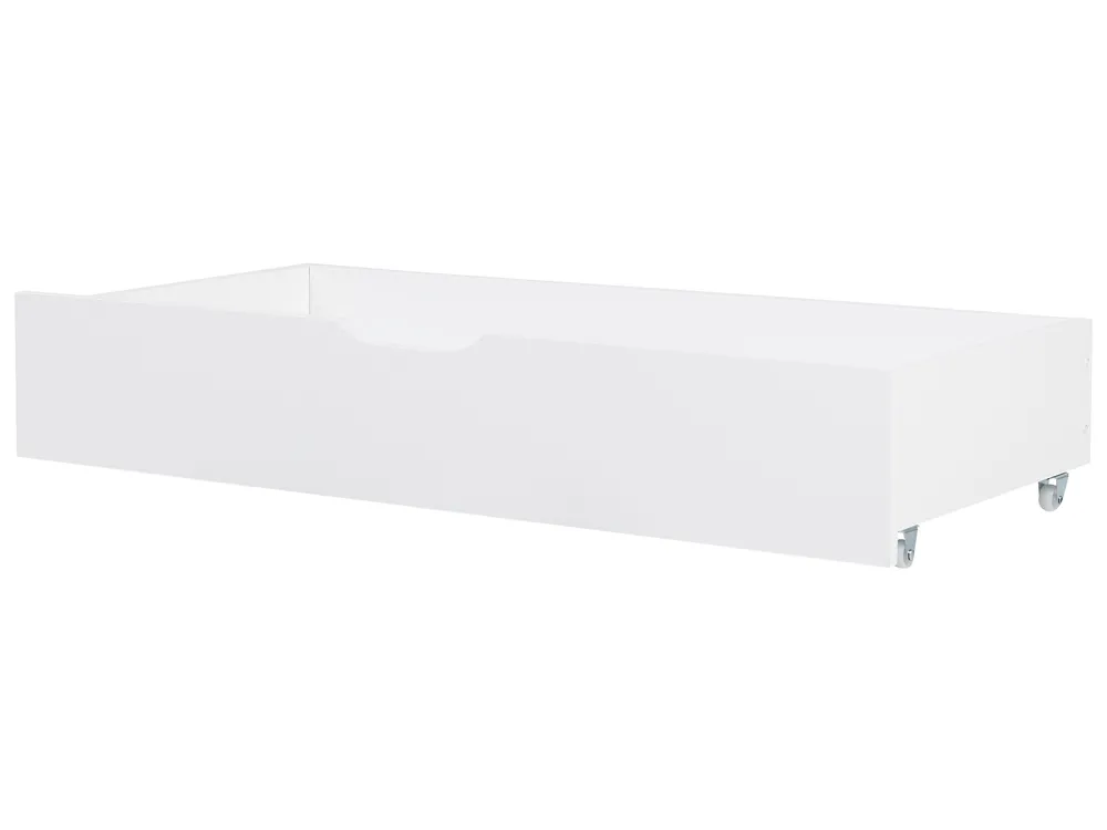 Set of 2 Bed Storage Drawers Pine Wood CRONAT White_964448