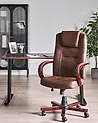 Massagestuhl DIAMOND mit Heizung Echtleder Dunkelbraun