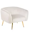 Sessel LACONIA Samtstoff Cremeweiß