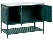 Outdoor-Küche 2er Set mit Spüle MAENZA Grün Metall_1045175