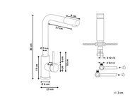 Kitchen Pull Out Tap LIAVIUCO Silver_1098772