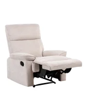 Fernsehsessel EVERTON mit Fußstütze Stoff Beige_963719